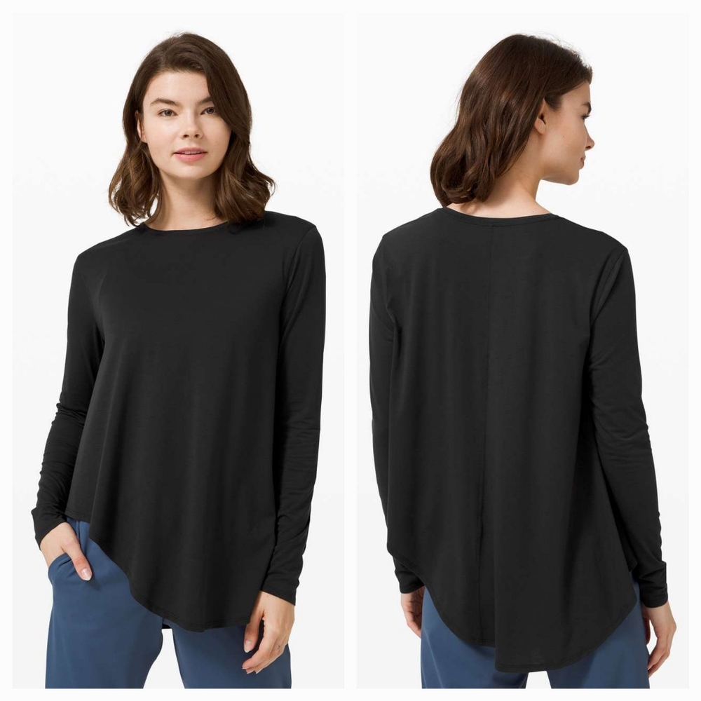 Lululemon Lifted Balance Long Sleeve Sz 6/8 Black